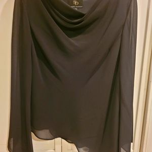 Black sheer blouse